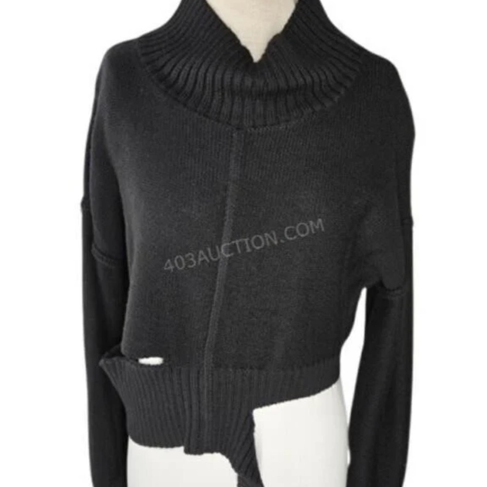 Maison Martin Margiela Charcoal Cowl Neck Sweater